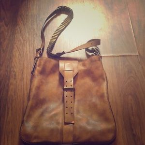 Celine brown leather crossbody w bullet details